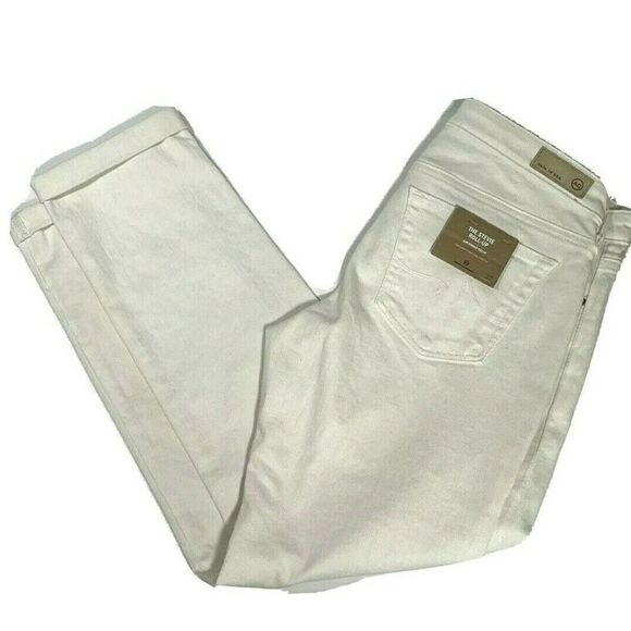 ADRIANO GOLDSCHMIED AG White The Stevie Roll-Up Crop Jeans Sz 27 New With Tag - Picture 2 of 13